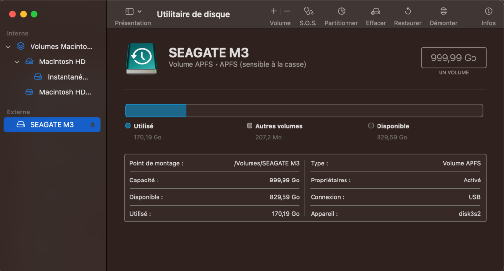 disque dur externe mac