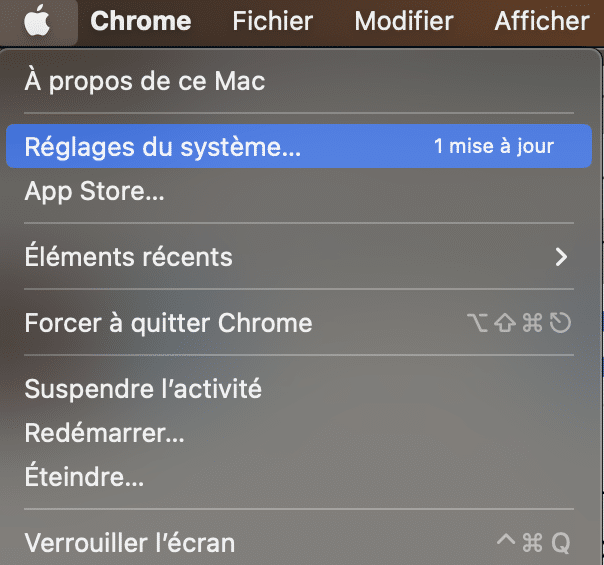 réglages du système