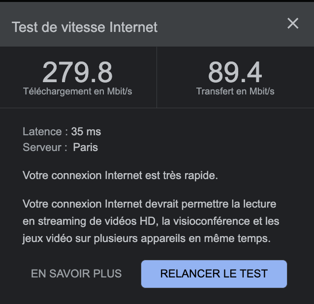 test vitesse wifi2 sans cyberghost