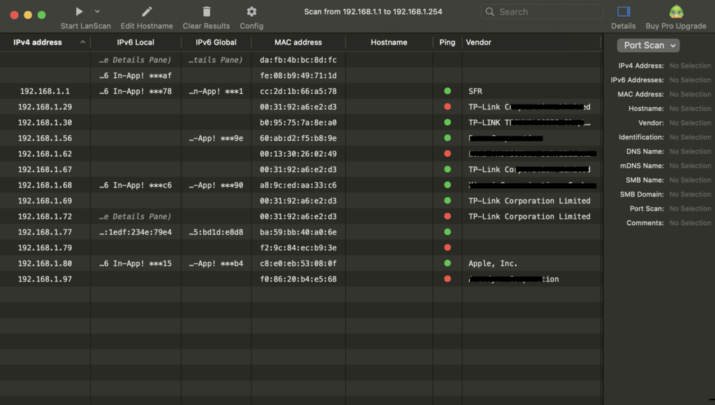 liste appareil connectes wifi