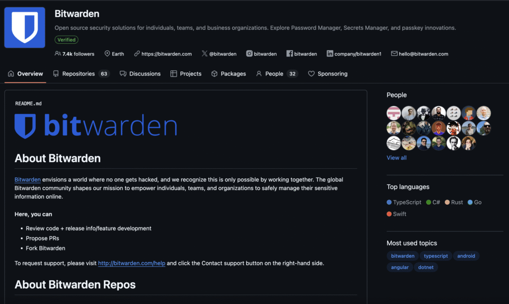 bitwarden github