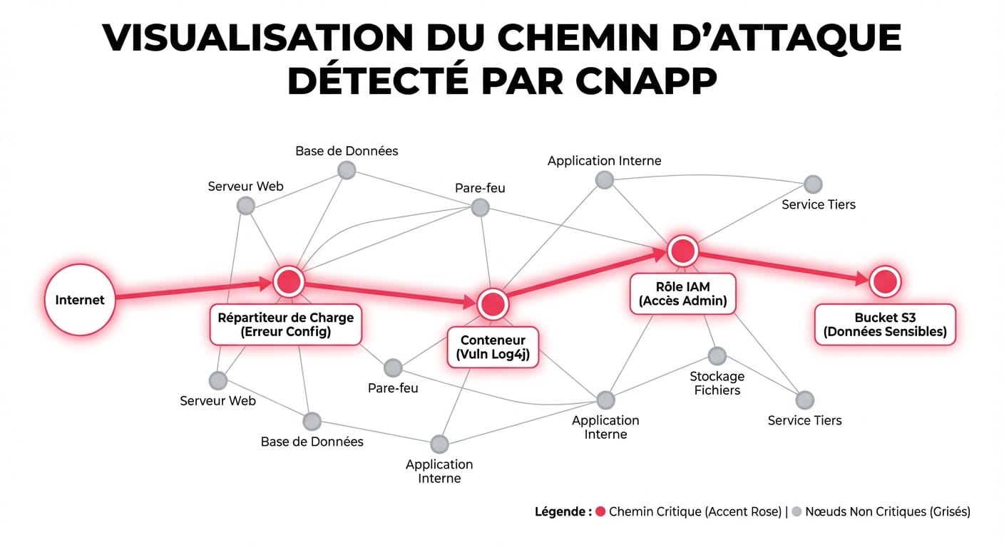 Visualisation d'un chemin d'attaque cloud : corrélation entre configuration, vulnérabilité et identité